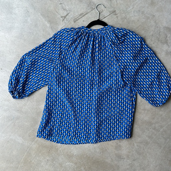 JOIE 3/4 slv printed silk shirt - Picture 7 of 7